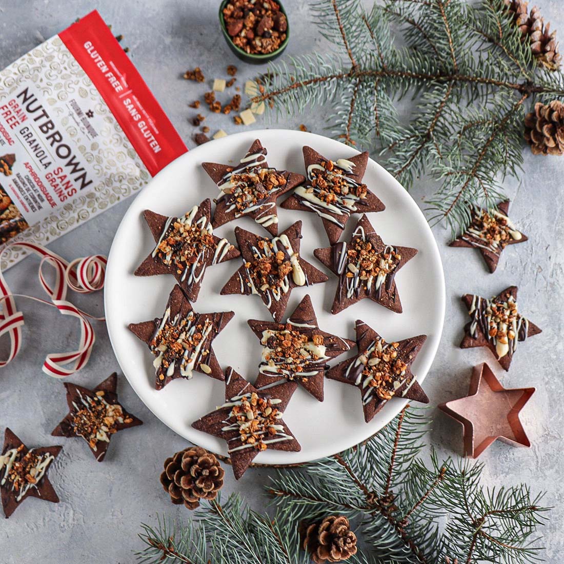 Sablés de Noël au chocolat blanc, graines et fruits secs - Cecilecooks